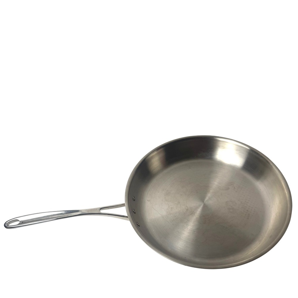 Lot of 2 Calphalon Tri-Ply Stainless Steel Fry Pan 10" 12" Skillets 1390 1392